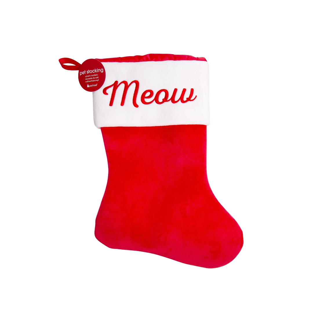 "Meow" Cat Christmas Stocking by Pearhead