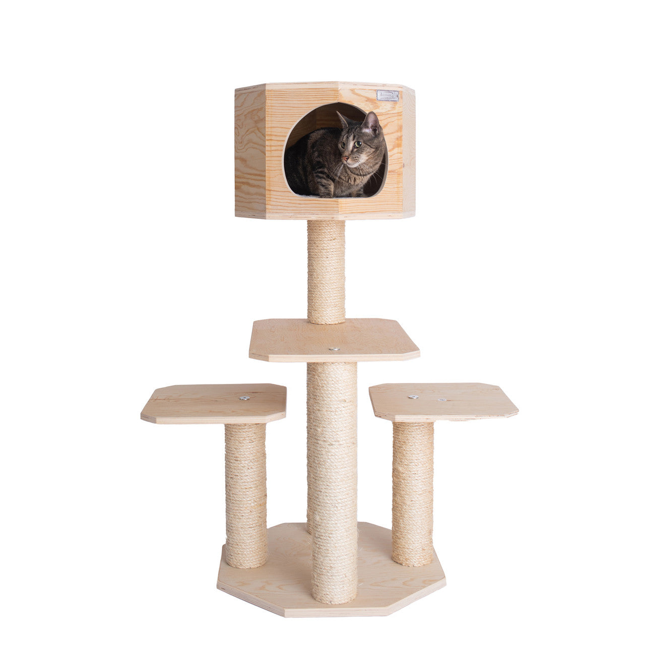 Premium Pinus Sylvestris Wood Cat Tree by Armarkat