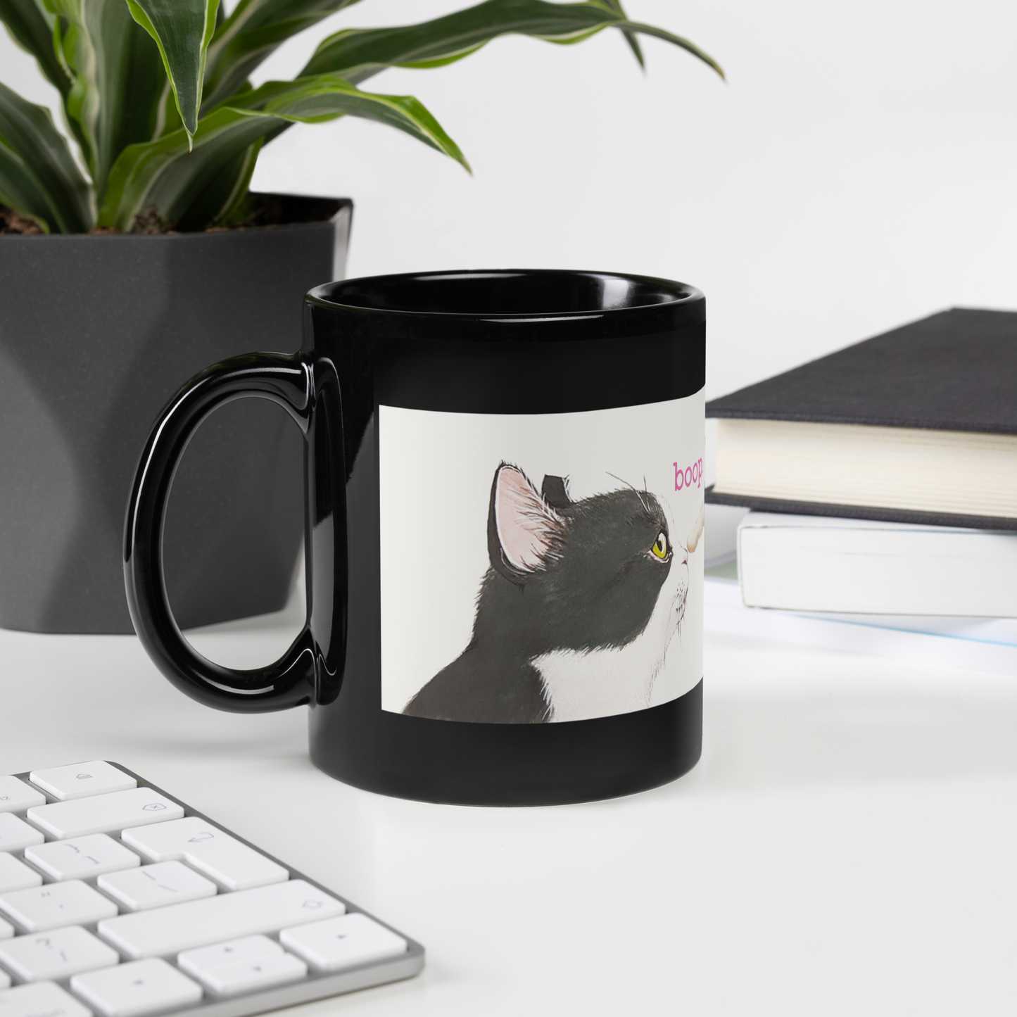 boop Michelangelo Black Glossy Mug - Jackson Galaxy