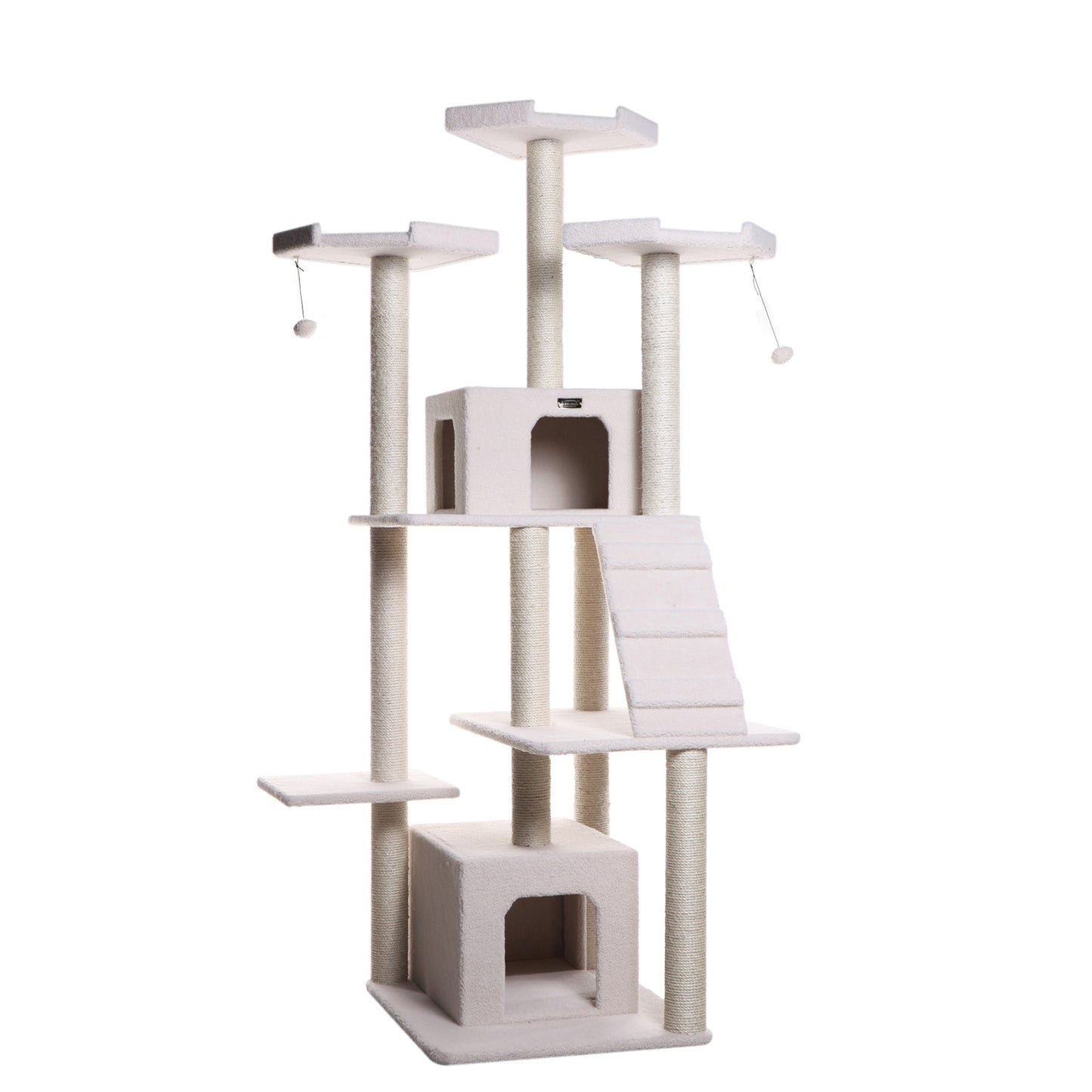 82-inch Faux Fleece Cat Tree, Ivory by Armarkat