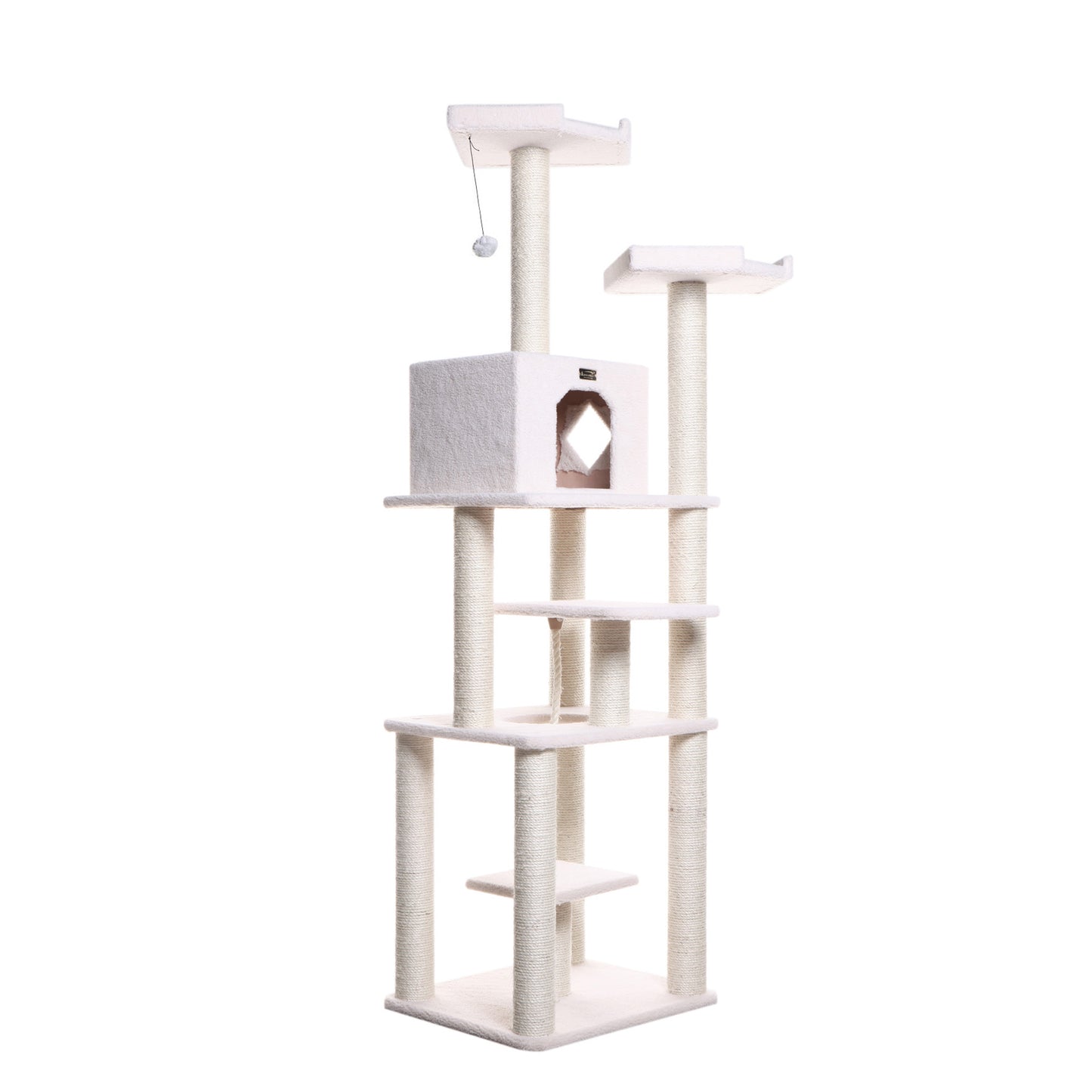 Classic 78-Inch Faux Fleece Cat Tree, Ivory by Armarkat