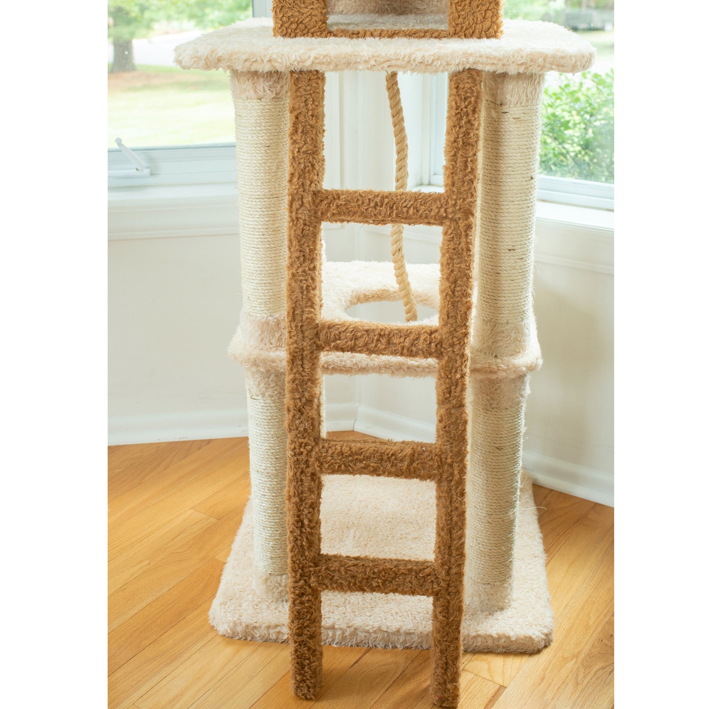 Premium 84" Ultra-Thick Faux Fur Cat Tree, Beige by Armarkat