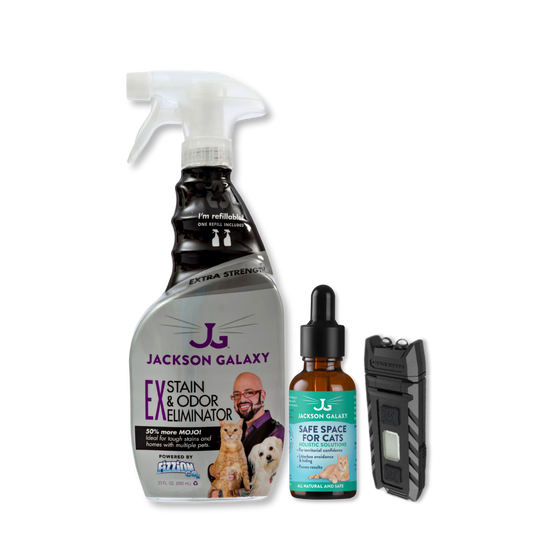 Urine Luck Cat Bundle: EX Stain & Odor, Safe Space for Cats, & Mini Blacklight