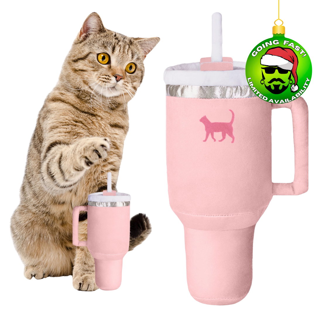 Kitty Cup Cat Tumbler Toy with Catnip & Crinkle Paper by PUPROAR