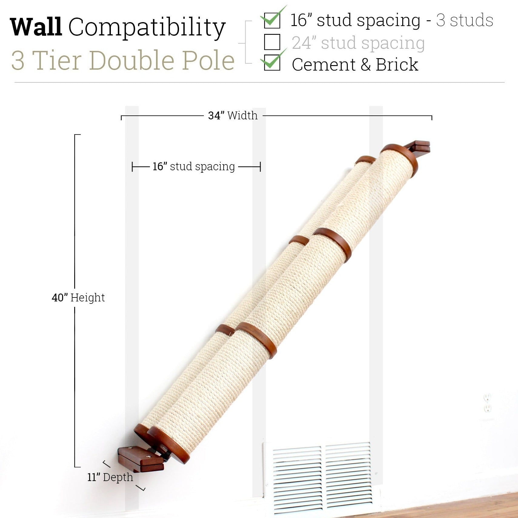 Angled Cat Scratcher Ramp (Cat Wall Scratchers) by Catastrophic Creati