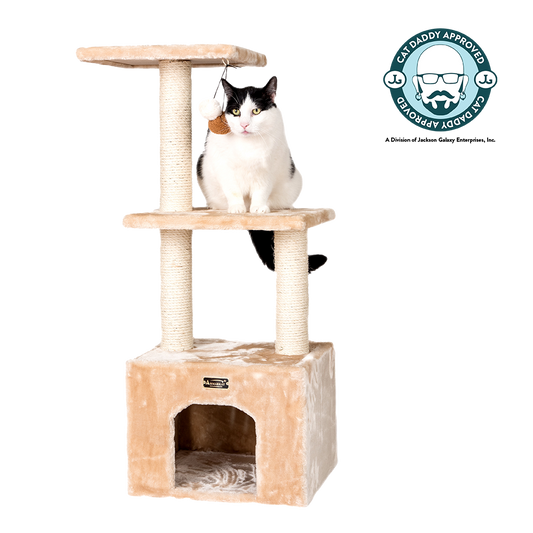 39-inch Faux Fur Kitten Tree, Beige by Armarkat