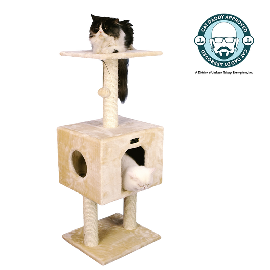 Classic 42-inch Faux Fur Cat Tree, Beige by Armarkat