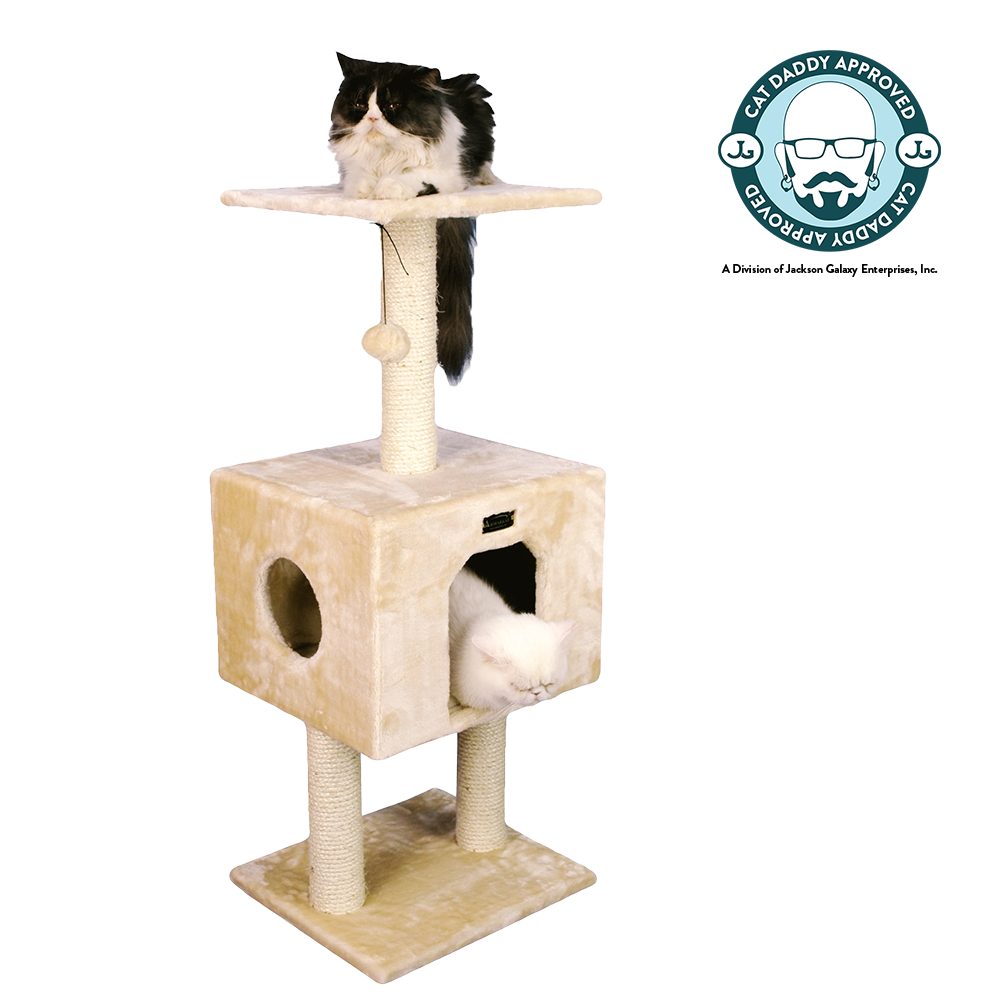 Classic 42-inch Faux Fur Cat Tree, Beige by Armarkat