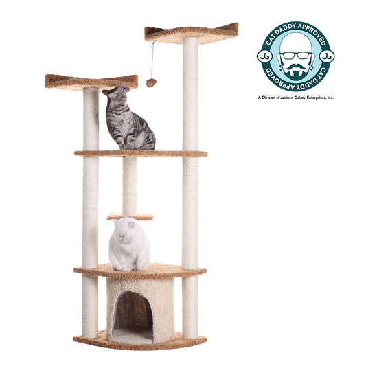 64-inch Ultra-Thick Faux Fur Cat Tree, Chocolate by Armarkat