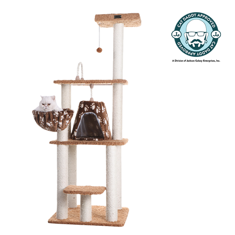 64-inch Ultra-Thick Faux Fur Cat Tree, Chocolate by Armarkat