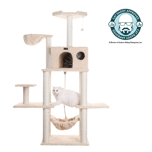 69-Inch Multi-Level Real Wood Cat Tree Hammock Bed, Climbing Center for Cats and Kittens by Armarkat