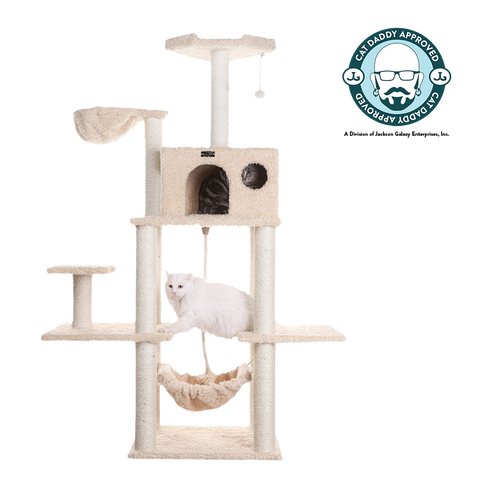 69-Inch Multi-Level Real Wood Cat Tree Hammock Bed, Climbing Center for Cats and Kittens by Armarkat