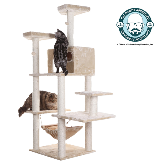 Classic 72-inch Faux Fur Cat Tree, Beige by Armarkat