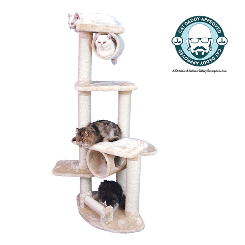 74-inch Faux Fur Cat Tree, Beige by Armarkat