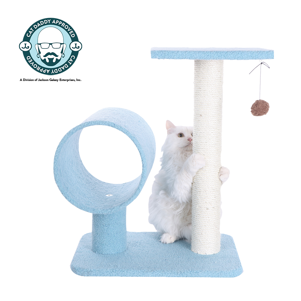 26-inch Faux Fleece Kitten Tree, Sky Blue by Armarkat