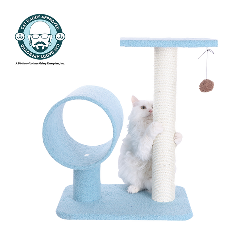 26-inch Faux Fleece Kitten Tree, Sky Blue by Armarkat