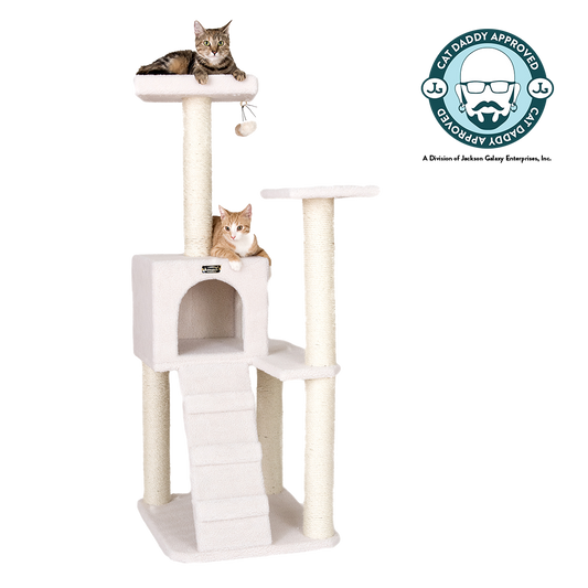 Classic 53-Inch Faux Fleece Cat Tree, Ivory by Armarkat