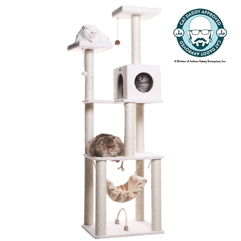 Classic 73-Inch Faux Fleece Cat Tree, Ivory by Armarkat