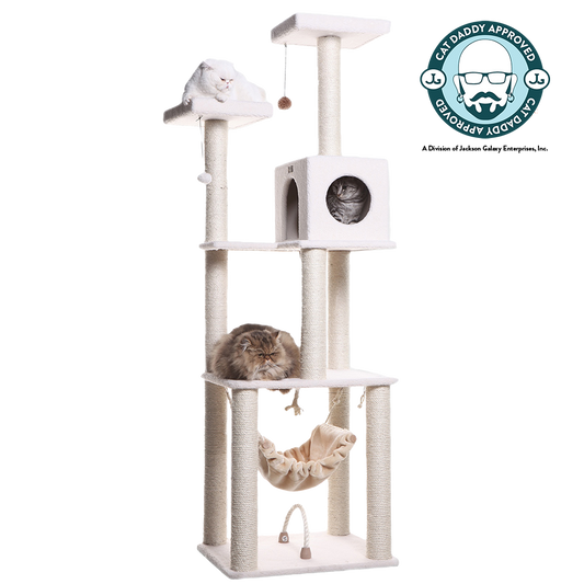 Classic 73-Inch Faux Fleece Cat Tree, Ivory by Armarkat