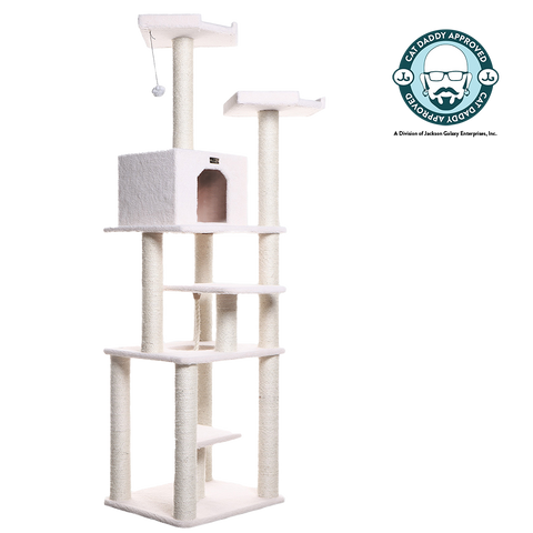 Classic 78-Inch Faux Fleece Cat Tree, Ivory by Armarkat