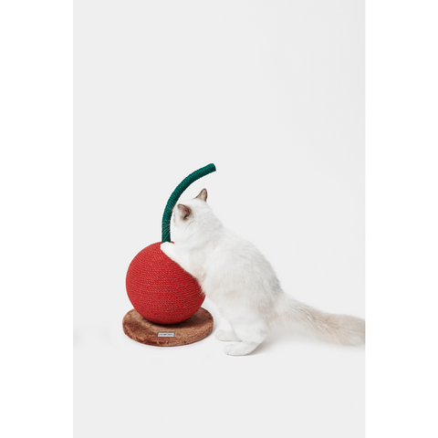 Cherry Cat Scratching Ball by Vetreska