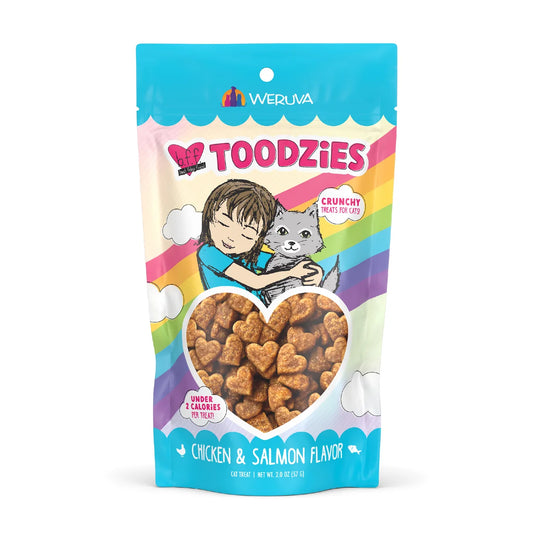 Chicken & Salmon Flavor Crunchy Cat Treats by BFF Toodzies