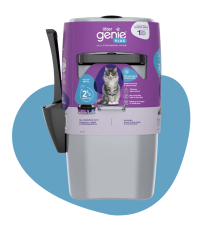 Litter Genie Plus Ultimate Cat Litter Odor Control Pail - Silver