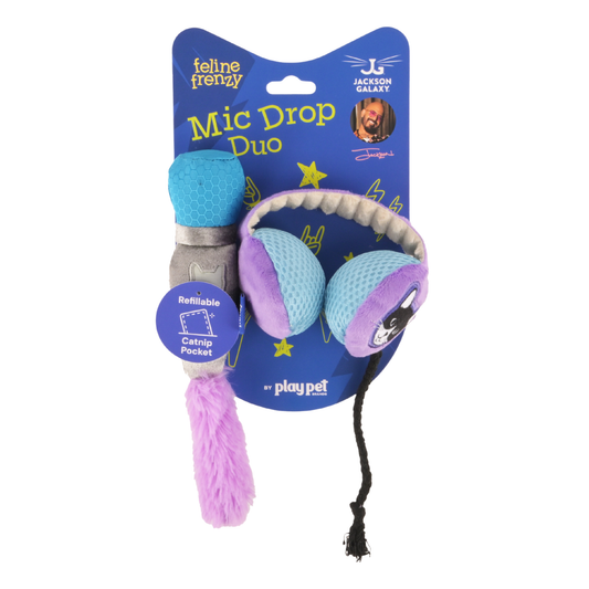 Mic Drop Duo, Headphone & Microphone - Jackson Galaxy x Feline Frenzy