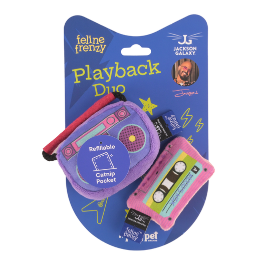 Playback Duo, Boombox & Cassette - Jackson Galaxy x Feline Frenzy