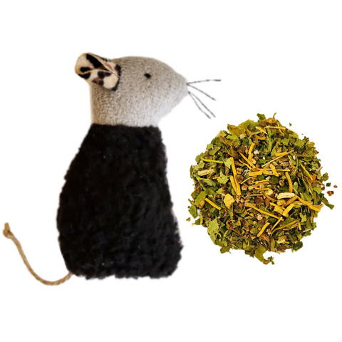 Silvervine & Catnip Alternative Blend - 2 Pack Refillable Mice (catnip free!) by Space Kitty Express