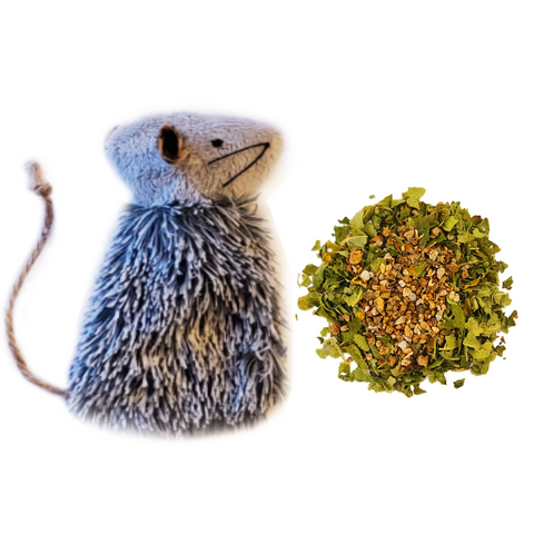 Silvervine & Catnip Alternative Blend - 2 Pack Refillable Mice (catnip free!) by Space Kitty Express