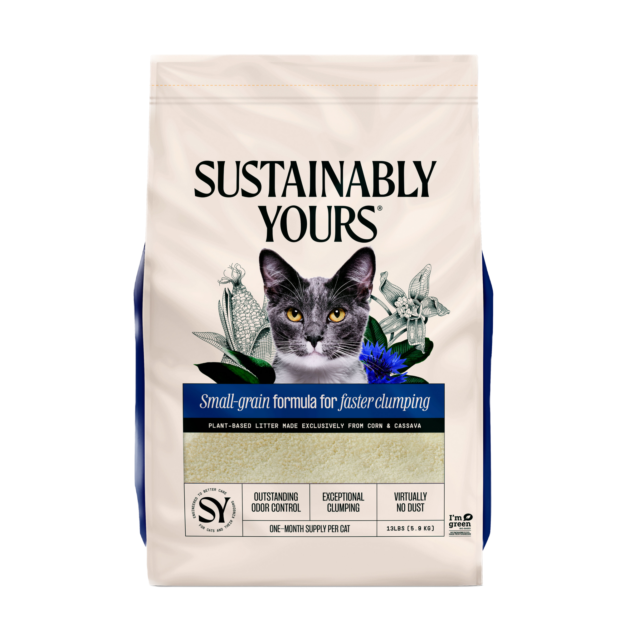 Sustainably Yours Natural Cat Litter - Small Grain (13 lbs)