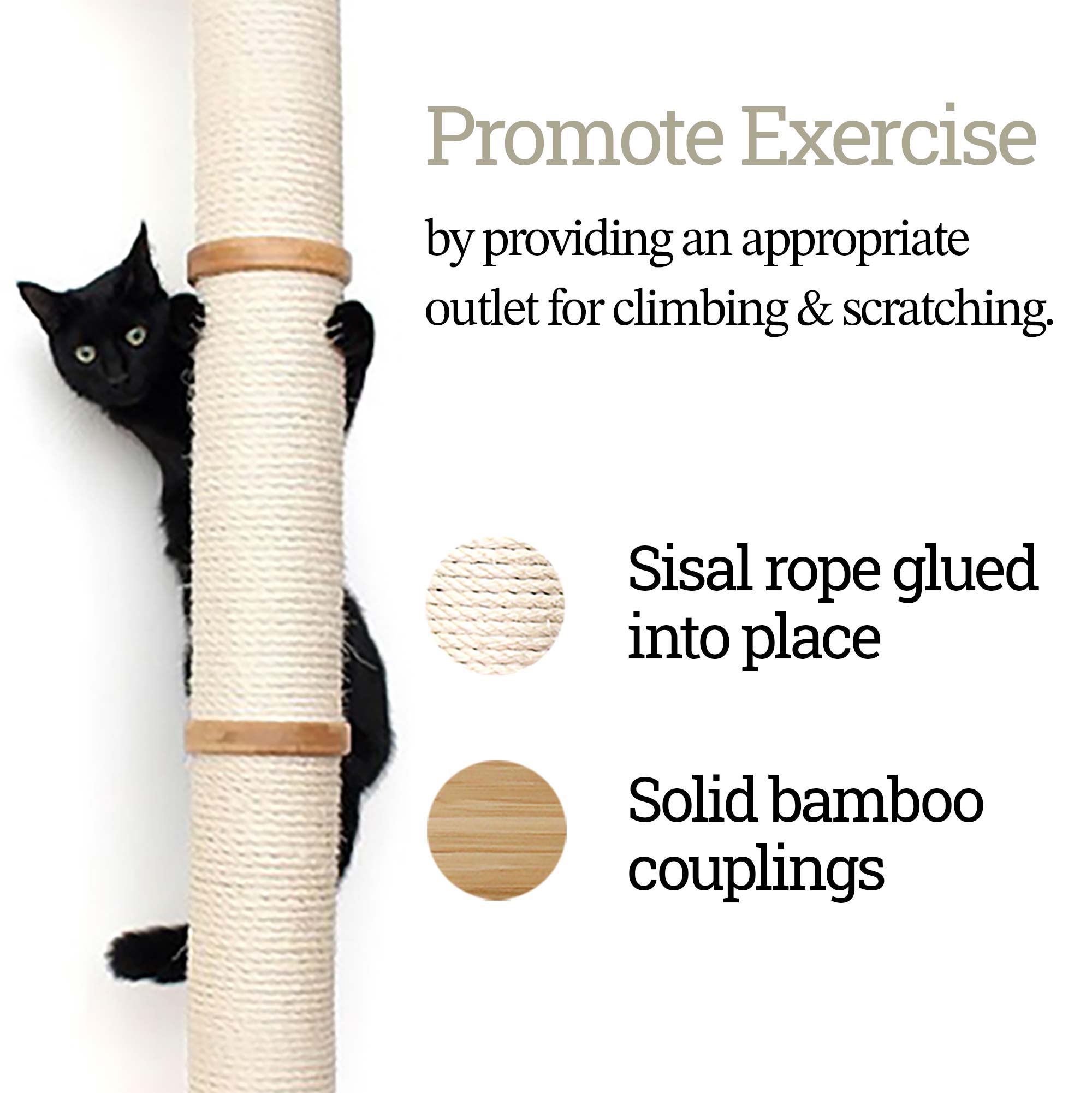 Cat Scratching Pole (Wall-Mounted) by Catastrophic Creations