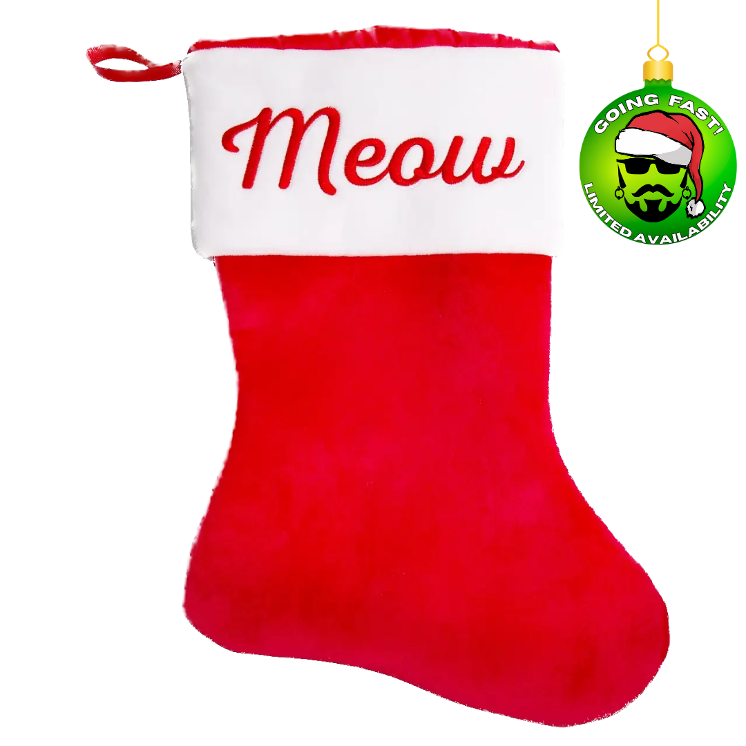 "Meow" Cat Christmas Stocking by Pearhead