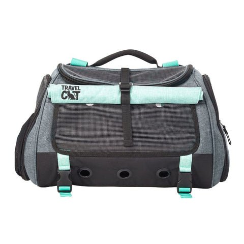 Transpurrter Ultimate Calming Convertible Cat Carrier in Heather Grey and Teal