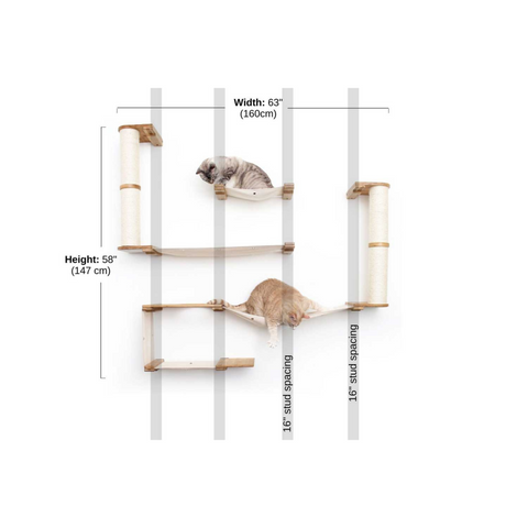 The Roman Cat Condo (Wall Mounted Cat Scratcher) by Catastrophic Creations
