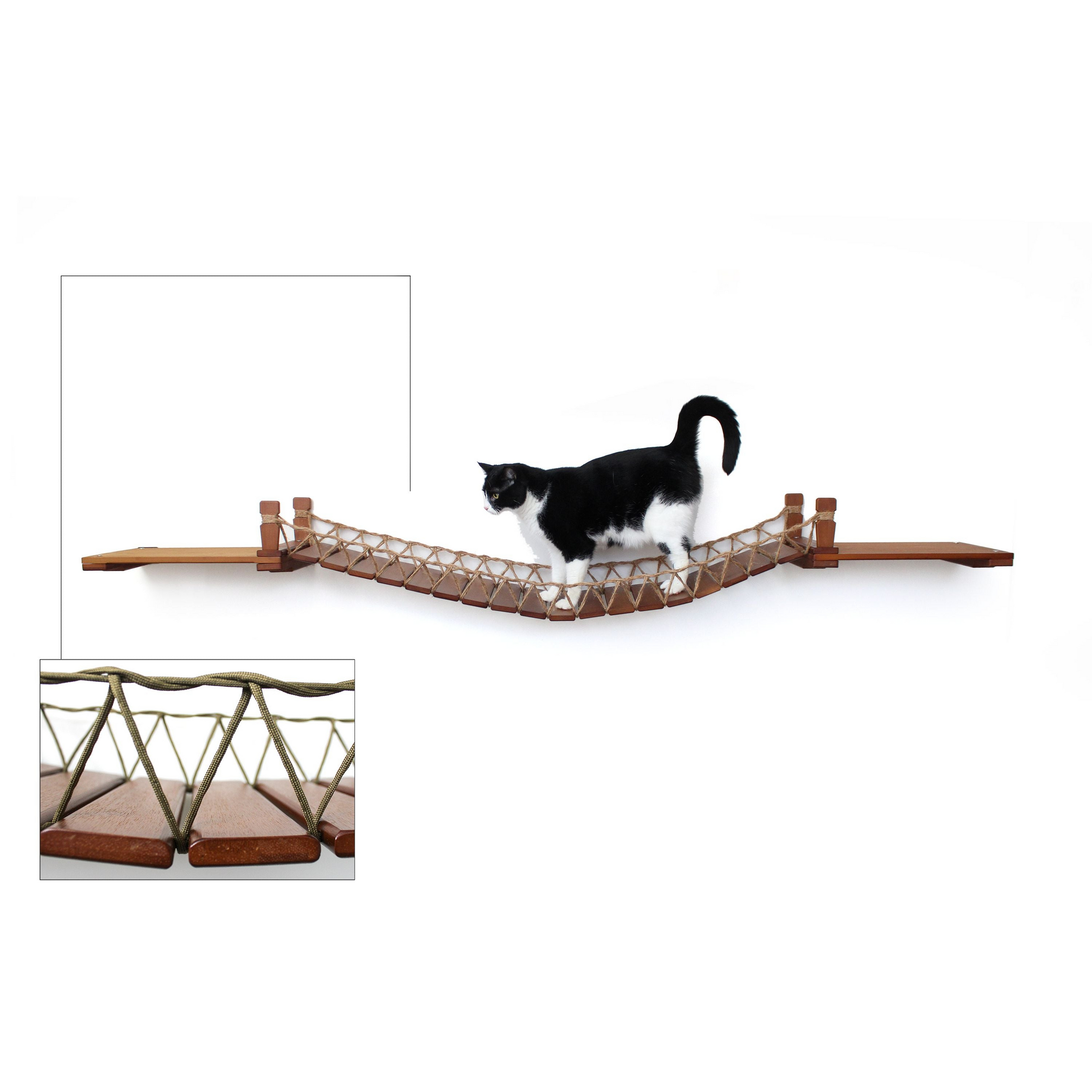 Cat Suspension Bridge - Cat Shelf Set (Wall Mounted) by Catastrophic Creations