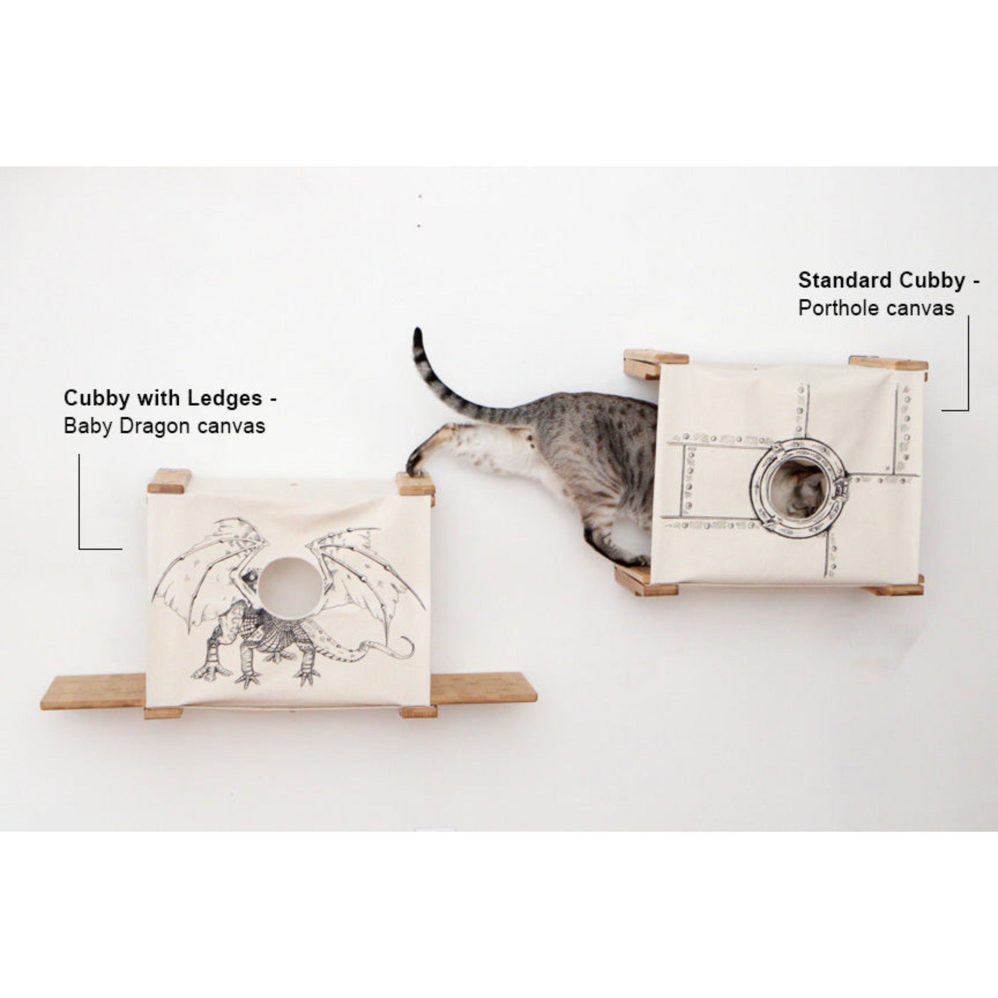 Cat Cubby with Perches - Covered Cat Bed by Catastrophic Creations