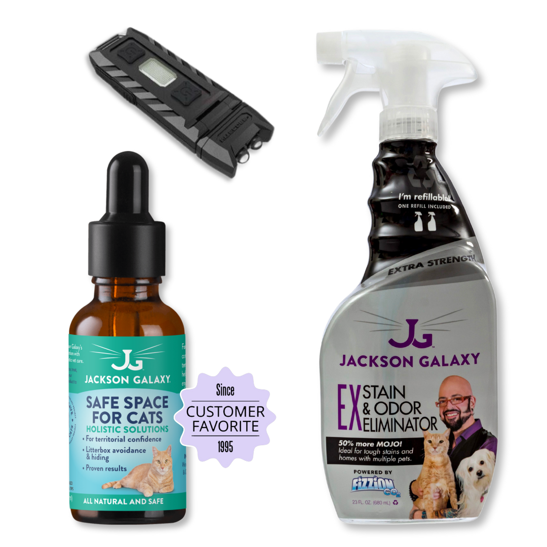 Urine Luck Cat Bundle: EX Stain & Odor, Safe Space for Cats, & Mini Blacklight