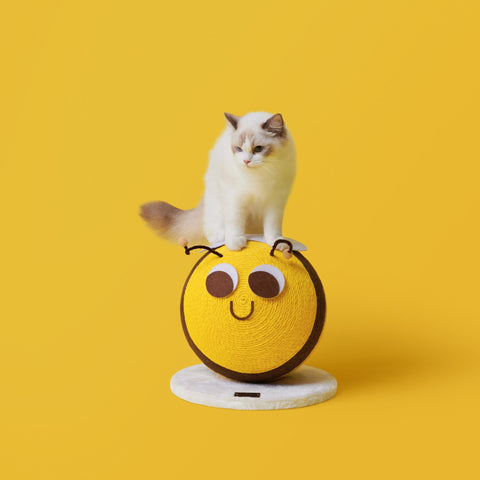 Bee Cat Scratching Ball by Vetreska
