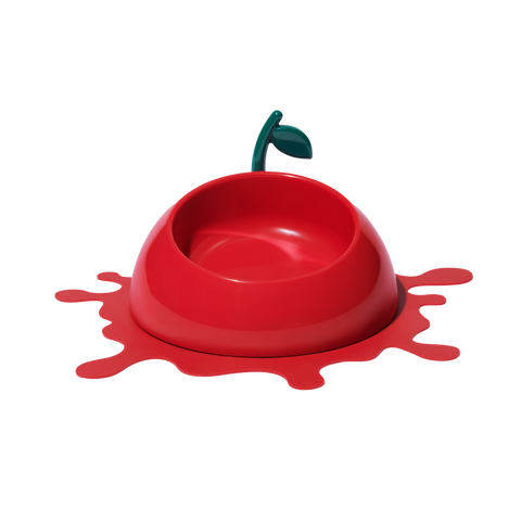 Juicy Cherry Pet Bowl, Spoon & Mat Set by Vetreska