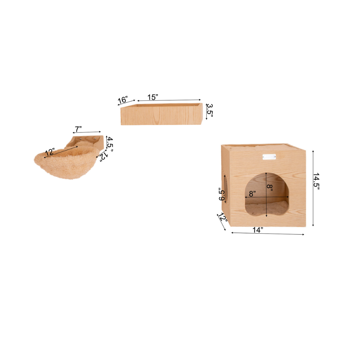 Wall Series: Tree W1907B with Condo, Perch, and Soft Perch by Armarkat