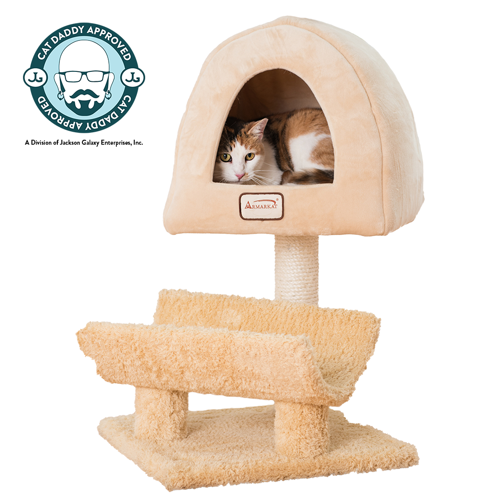 Premium Ultra-Soft Faux Fleece Kitten Tree with House by Armarkat