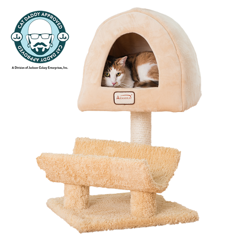 Premium Ultra-Soft Faux Fleece Kitten Tree with House by Armarkat