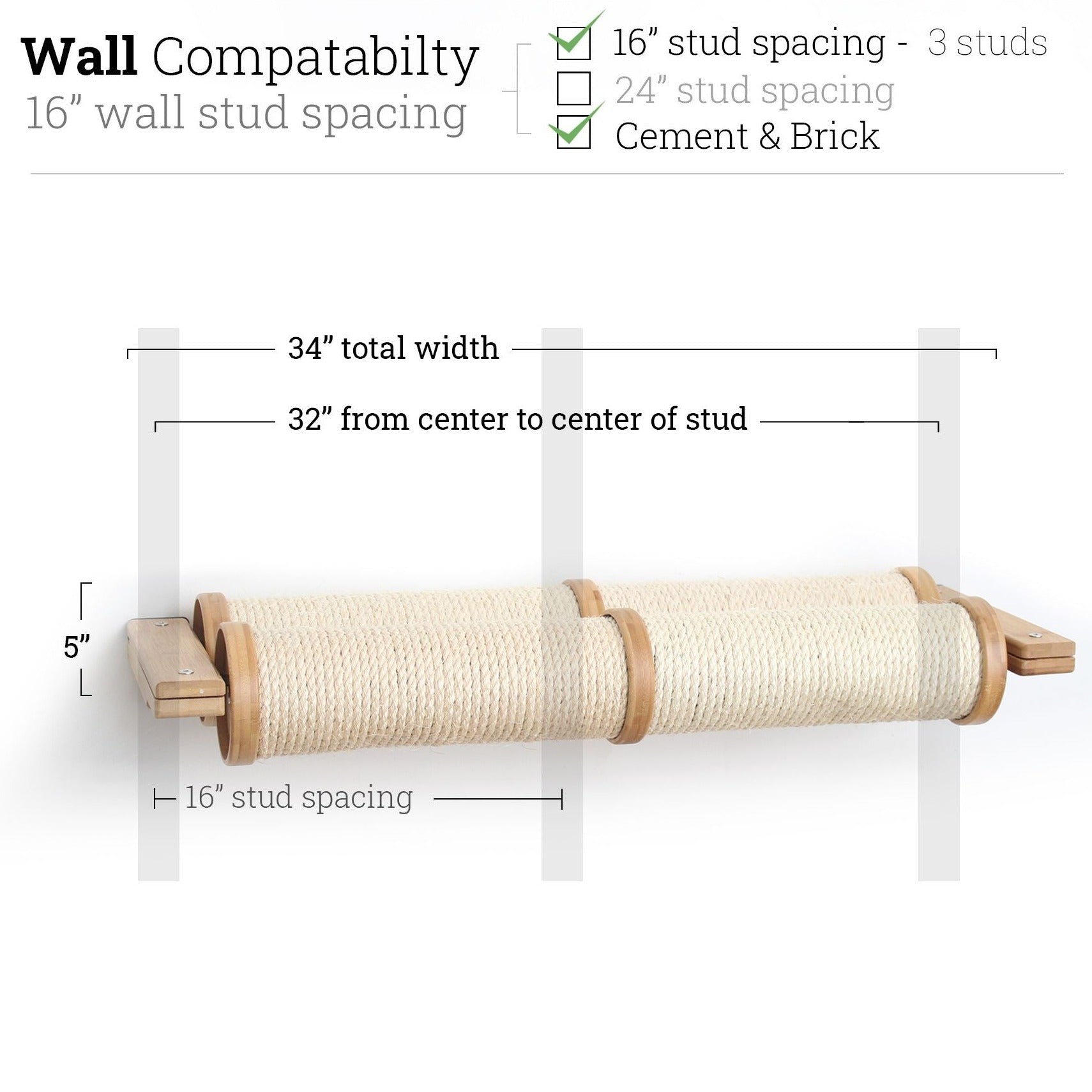 Horizontal Scratching Post (Cat Wall Scratcher) by Catastrophic Creati Jackson Galaxy