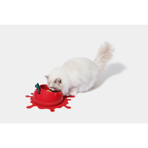 Juicy Cherry Pet Bowl, Spoon & Mat Set by Vetreska