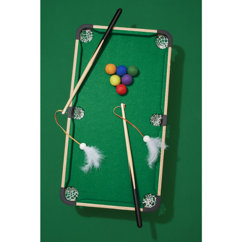 Meownooker Cat Pool Table Toy Set by Vetreska