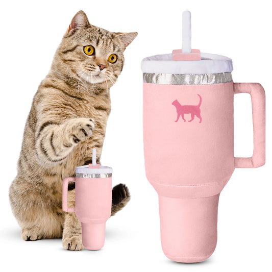 Kitty Cup Cat Tumbler Toy with Catnip & Crinkle Paper by PUPROAR