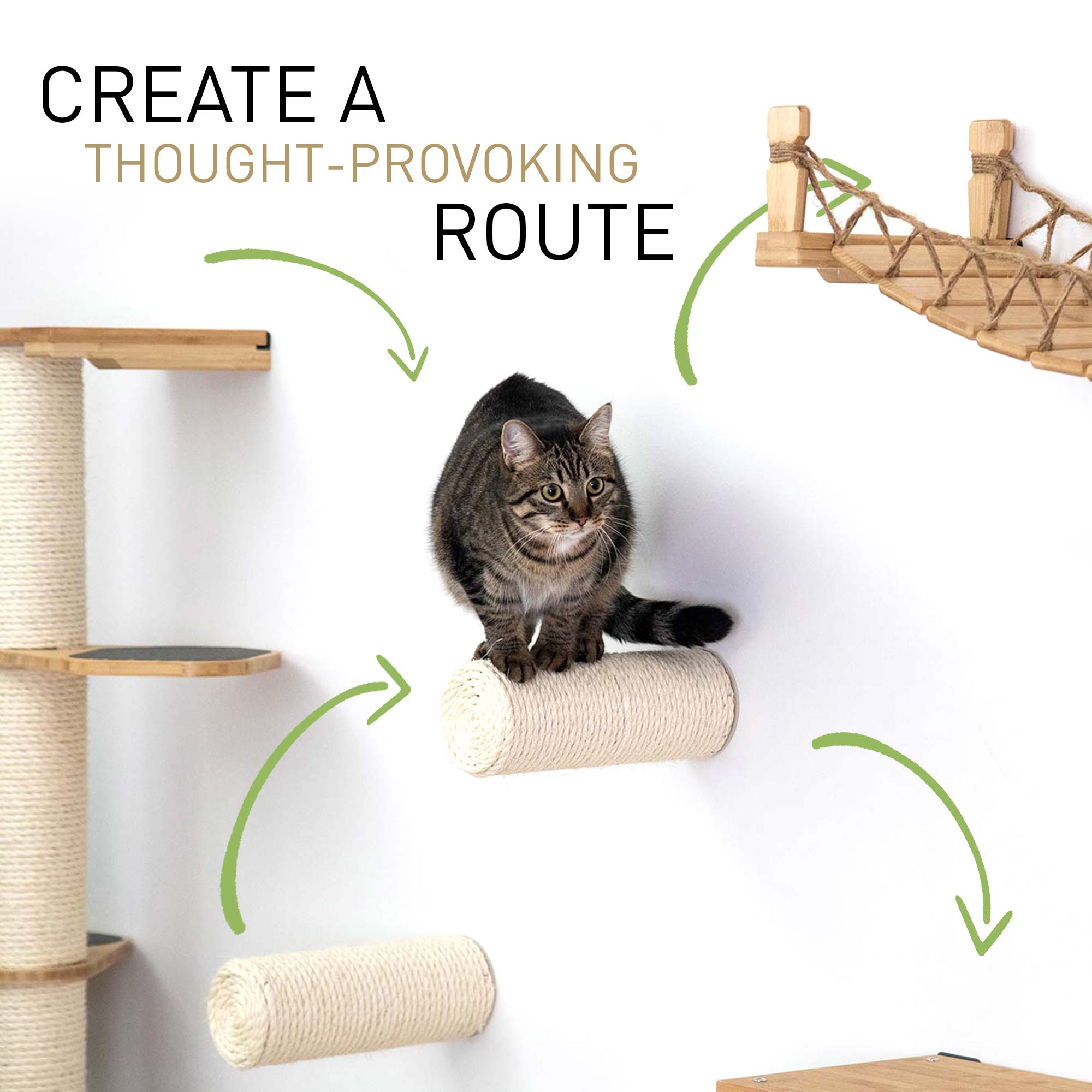 Cat Scratching Post - Floating Cat Steps (For Walls) by Catastrophic Creations