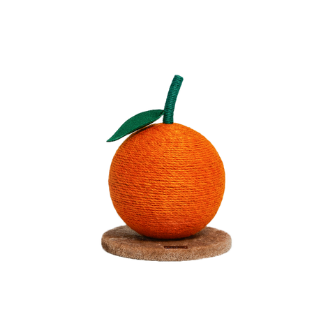 Tangerine Cat Scratching Ball by Vetreska